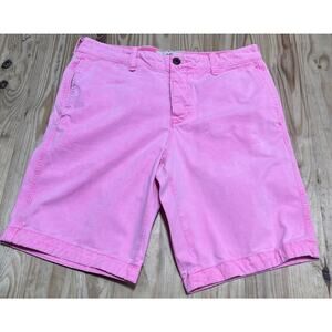 HOLLISTER Shorts Men's 33 Bermuda Pink Flat Front